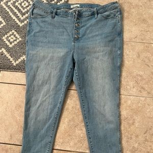 Madewell Jeans 10” High Rise Skinny 37 light wash jean